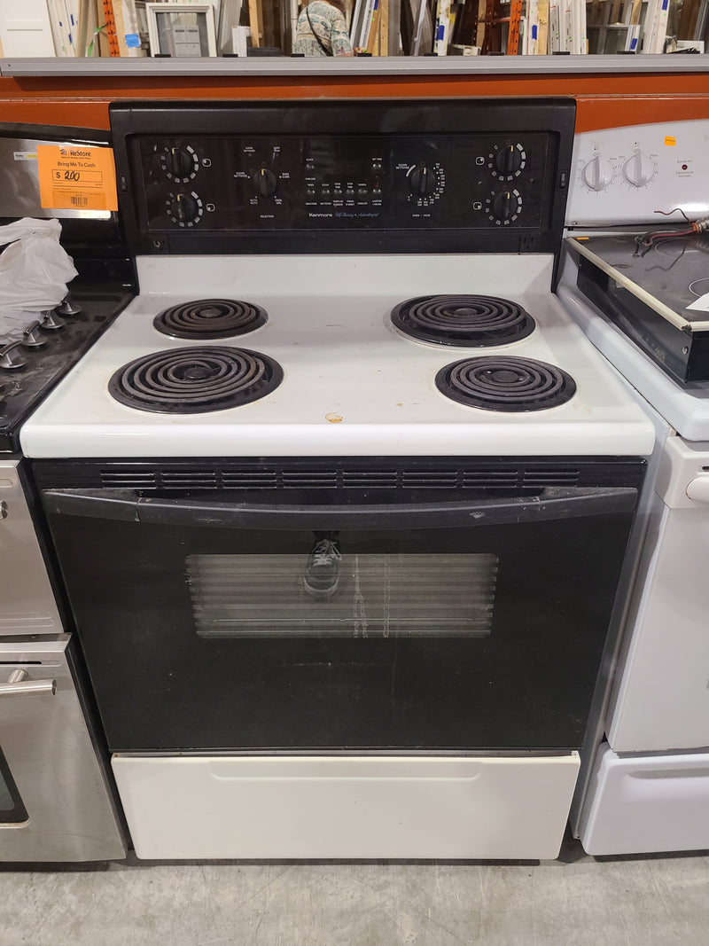 Kenmore 30-Inch Electric Coil Top Range in White