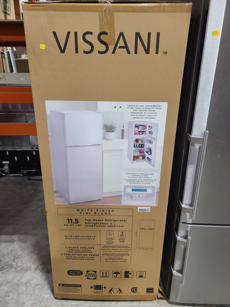 Vissani Top-Freezer Refrigerator in White
