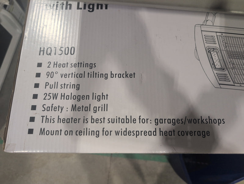 1500W Quartz Heater with Light