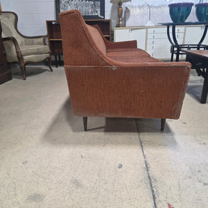 Mid Century Brown Tweed Sofa