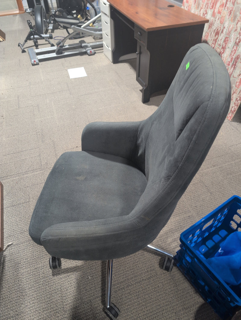 Upholstered Office Chair with Adjustable Height and Swivel Capability