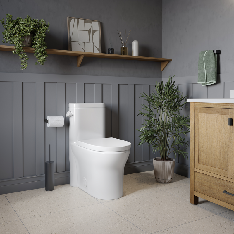 Brand New Project Source Ellie White Elongated Complete Toilet Kit