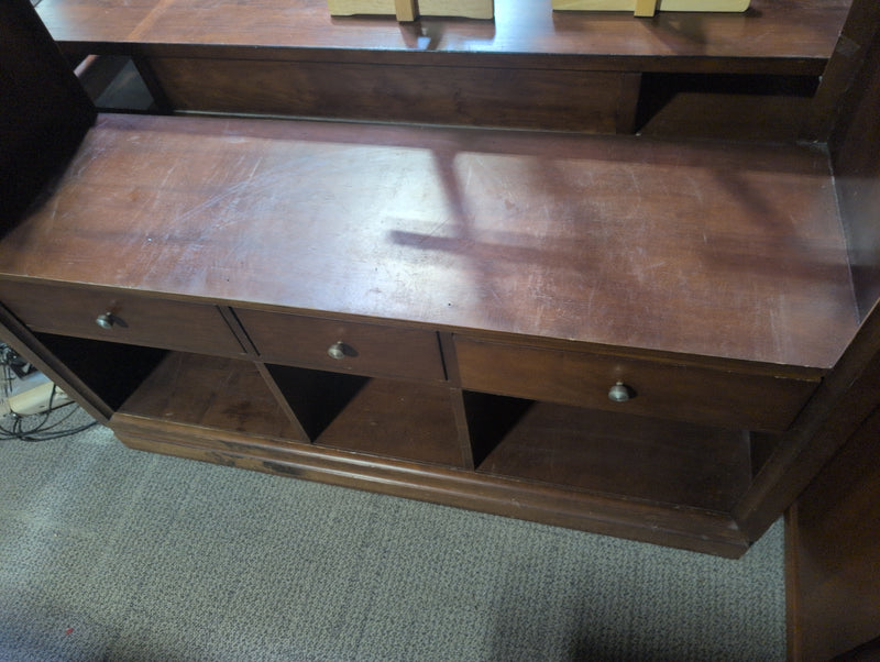 Large TV Stand with Drawers and Compartments
