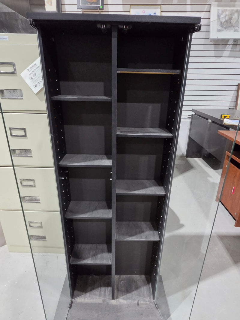 Modern Black Media and Display Tower