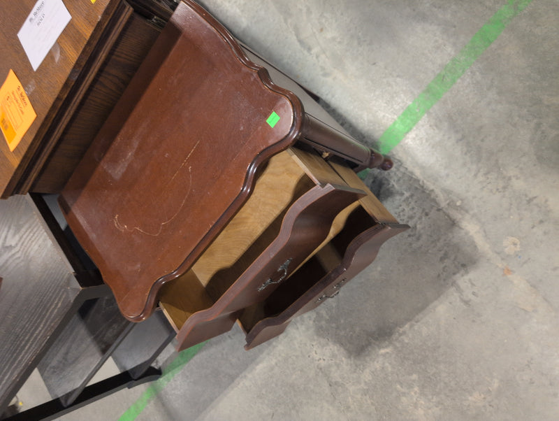 Reddish Brown Solid Wood Nightstand