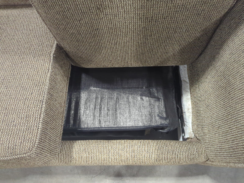Brown Patterned 3-seater Sofabed