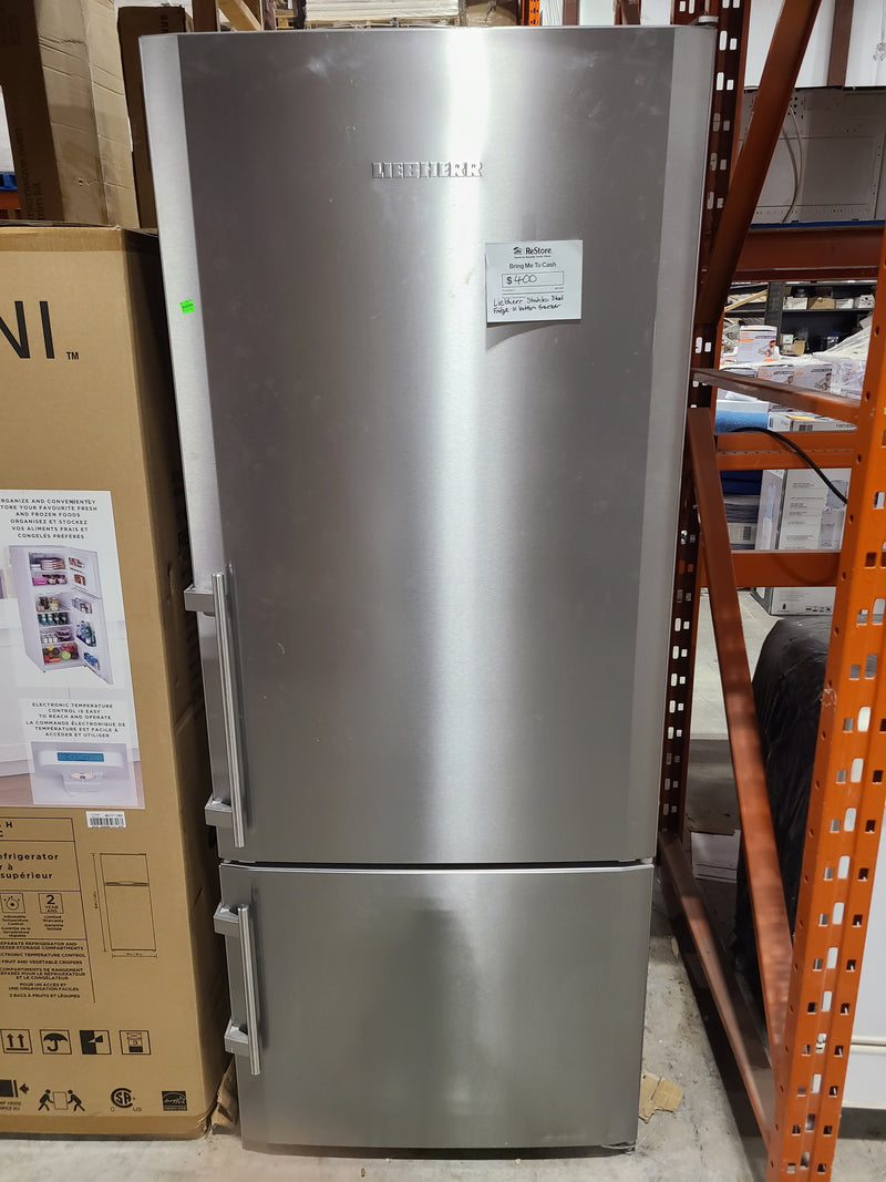 Liebherr Stainless Steel Bottom-Freezer Refrigerator