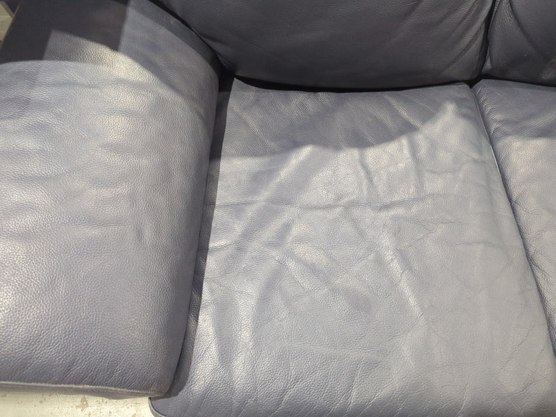 Blue Leather Couch