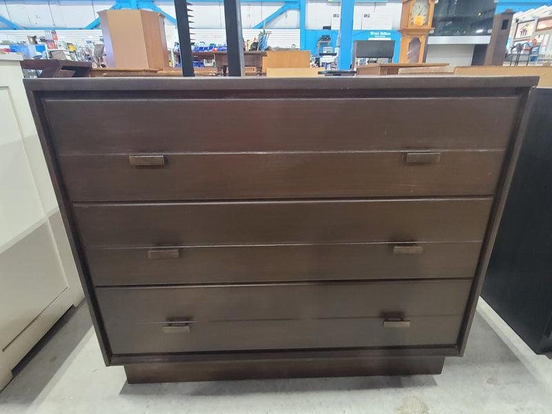 Mid-Century Modern Brown 3-Drawer Dresser