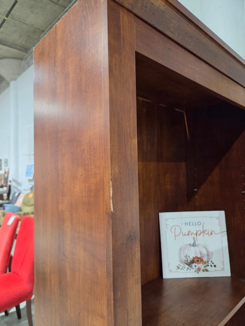 Classic Warm Chestnut Brown 4-Shelf Bookcase