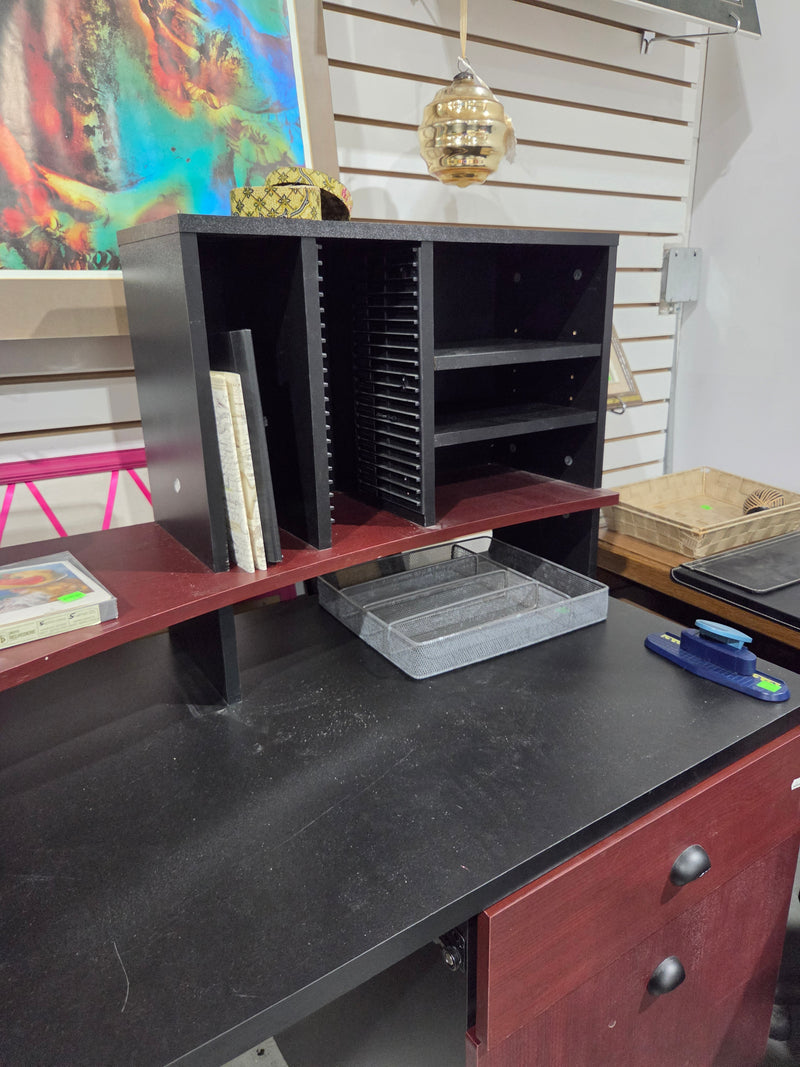 Desk with Built-In Hutch