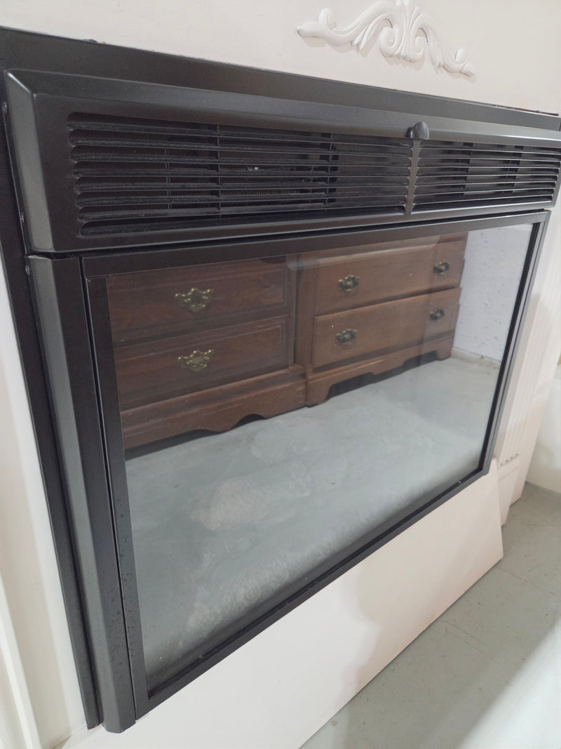 Elegant Freestanding Electric Fireplace Media Mantel