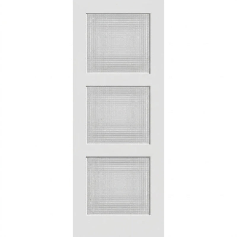 36 x 80 3-Lite Primed Solid Wood Shaker Style Glass Interior French Door
