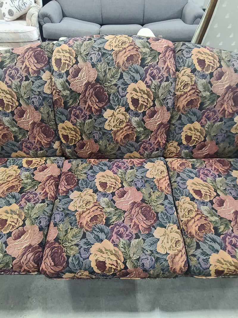 Vintage Tapestry Sofa Bed in Rich Floral Bloom