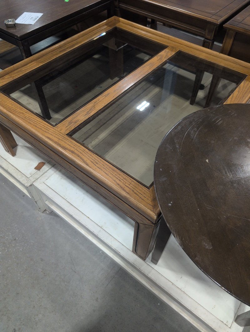 Square Coffee Table with Smoked Glass
