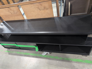 Modern Long Entertainment Unit with Sliding Covers