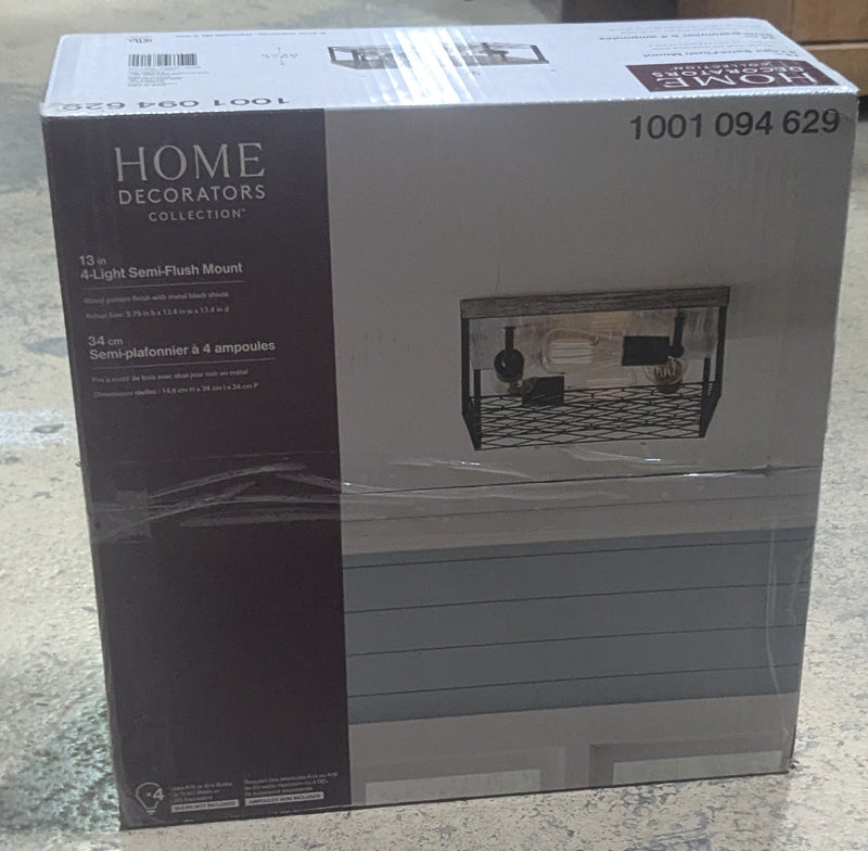 Home Decorators 4-Light Cage Flushmount Ceiling Light