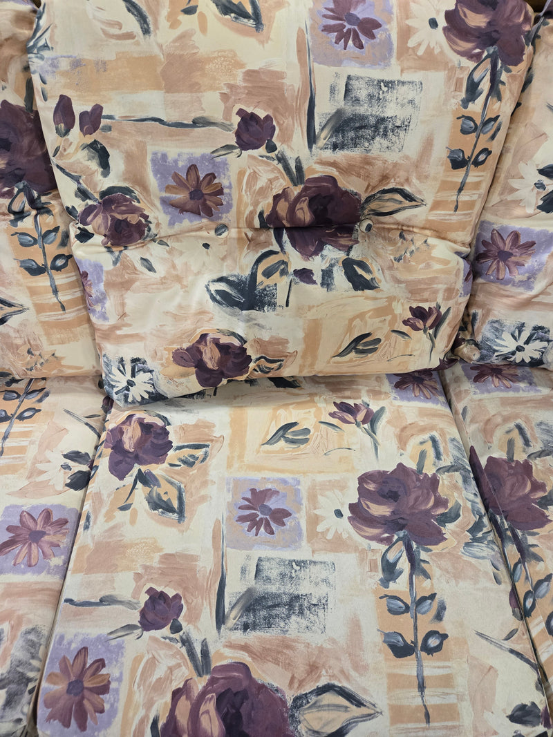 Vogel Rattan Floral Print 3-Seater Sofa