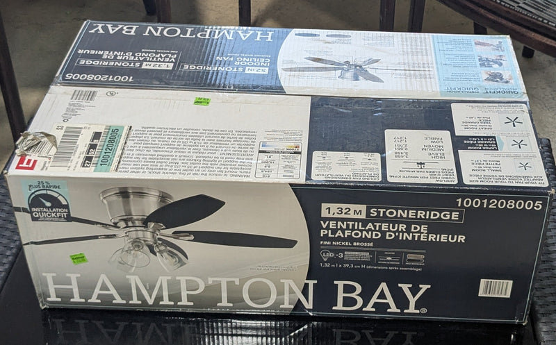Hampton Bay Stoneridge 52-inch Indoor Ceiling Fan Light