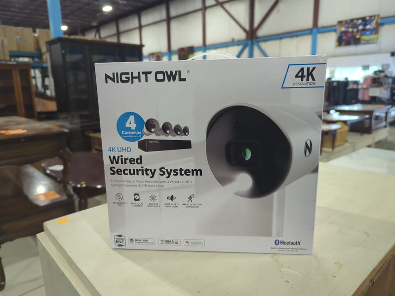 Night Owl UHD 1TB HDD 8 Channel 4K Bluetooth Camera System White WM-BTD881-4LSA