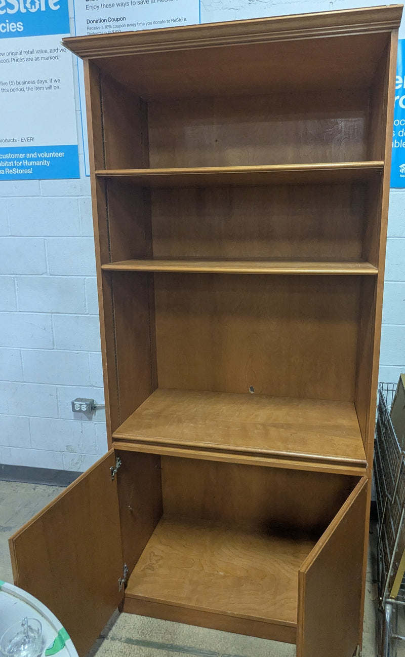 Tall Wooden Bookshelf
