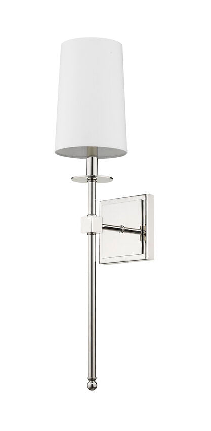 Z-Lite Camila Collection Wall Sconce with Polished Nickel Finish