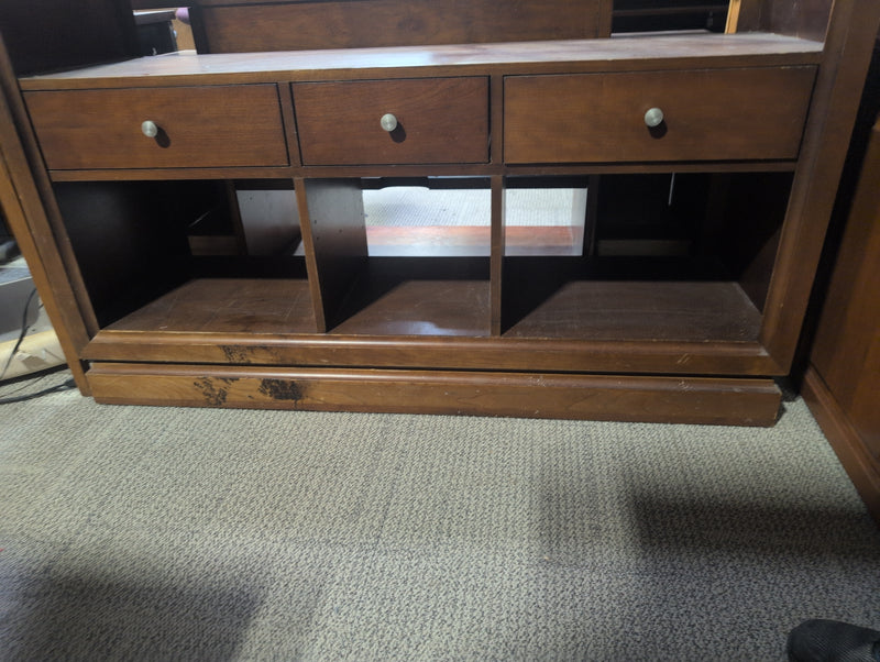 Large TV Stand with Drawers and Compartments