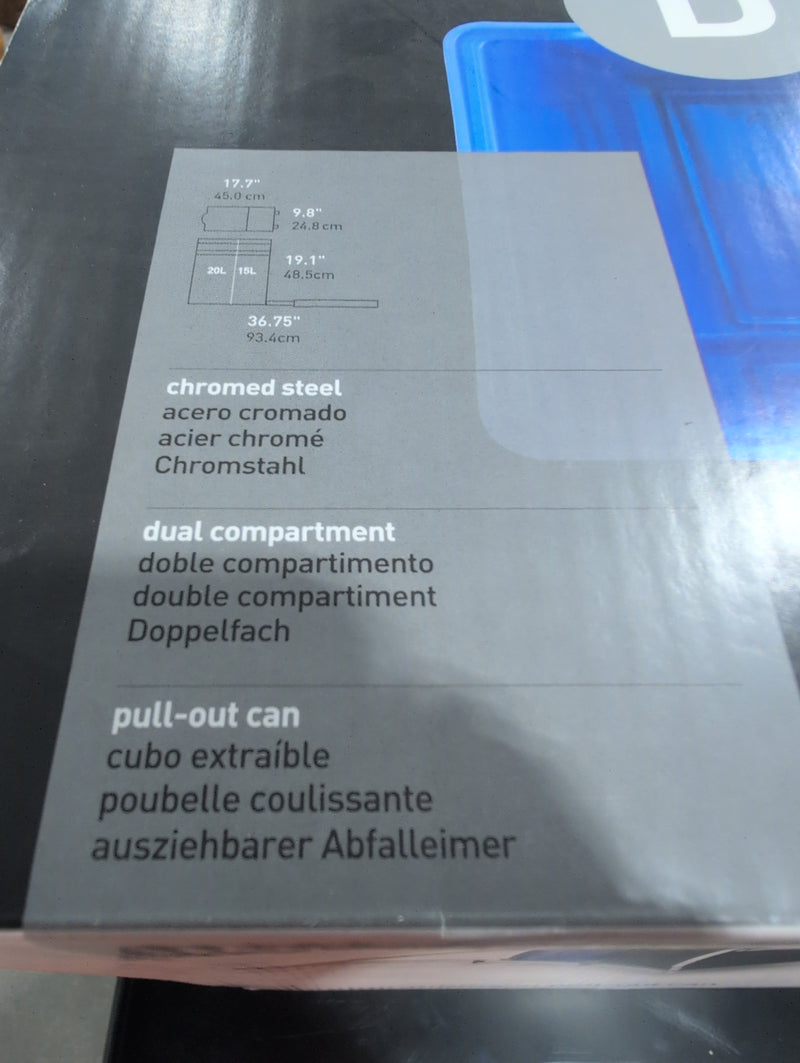 Simplehuman Dual Compartment Pull Out Garbage and Recycling Can