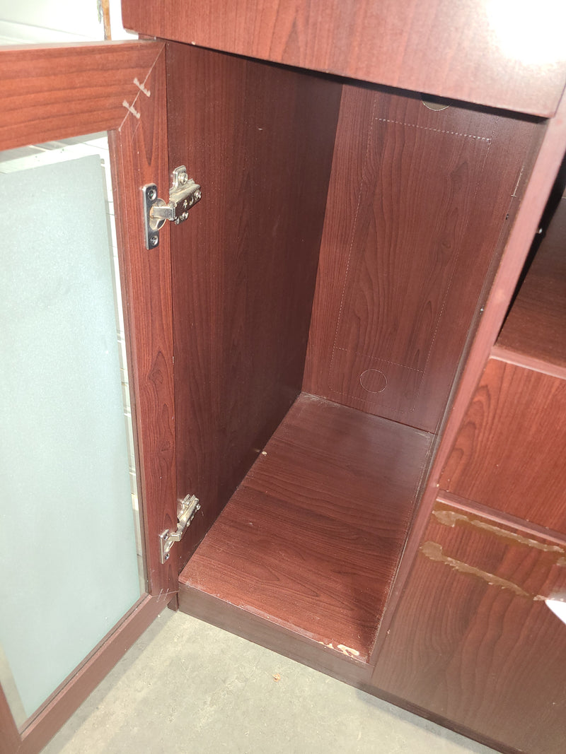 Cherry Veneer Multifunctional Kitchen Storage Cabinet
