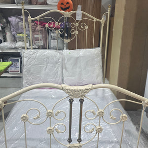 Cream Antique Brass Bedframe