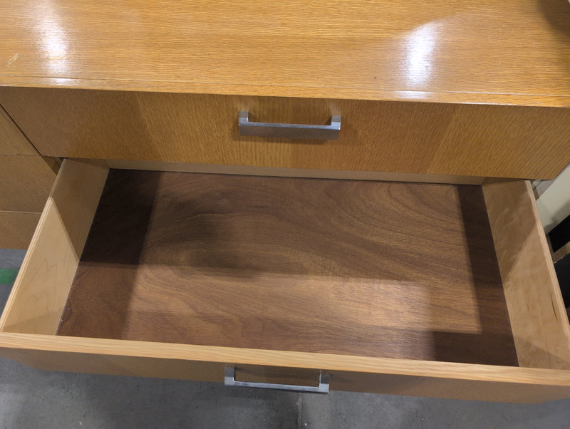 Wide Fancy Light Colored 6 Drawer Dresser