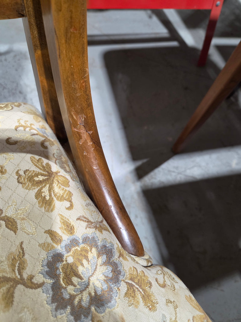 Vintage Carved Wood Accent Chair