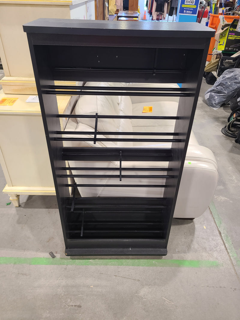 Modern Black Multi-Tier CD & Media Storage Tower / Rack