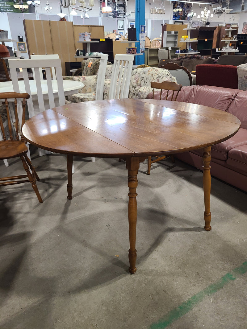 Vintage Mid-Century Maple Drop-Leaf Dining Set with 4 Chairs