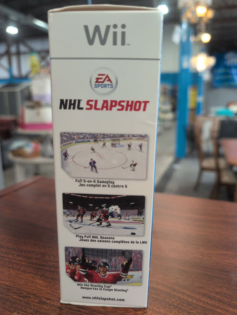 NHL Slapshot Wii Game and Hockey Stick Wii Remote and Nunchuk Holder
