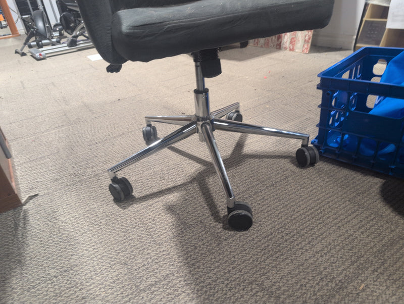 Upholstered Office Chair with Adjustable Height and Swivel Capability