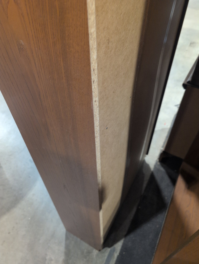Dark Wood Grain Veneered Bookcase
