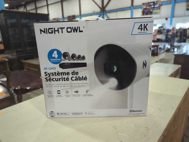 Night Owl UHD 1TB HDD 8 Channel 4K Bluetooth Camera System White WM-BTD881-4LSA