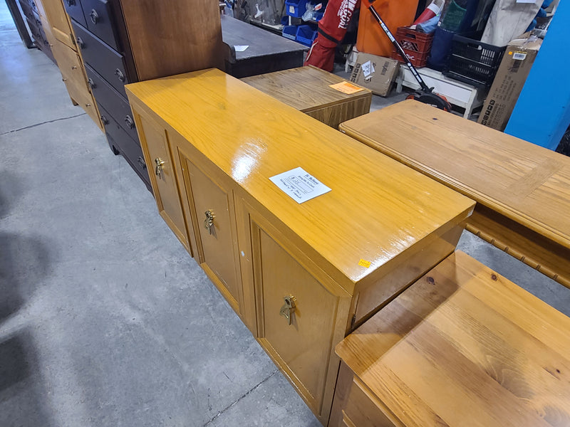 Mid-Century Modern Inspired 3-Door Light Oak Sideboard