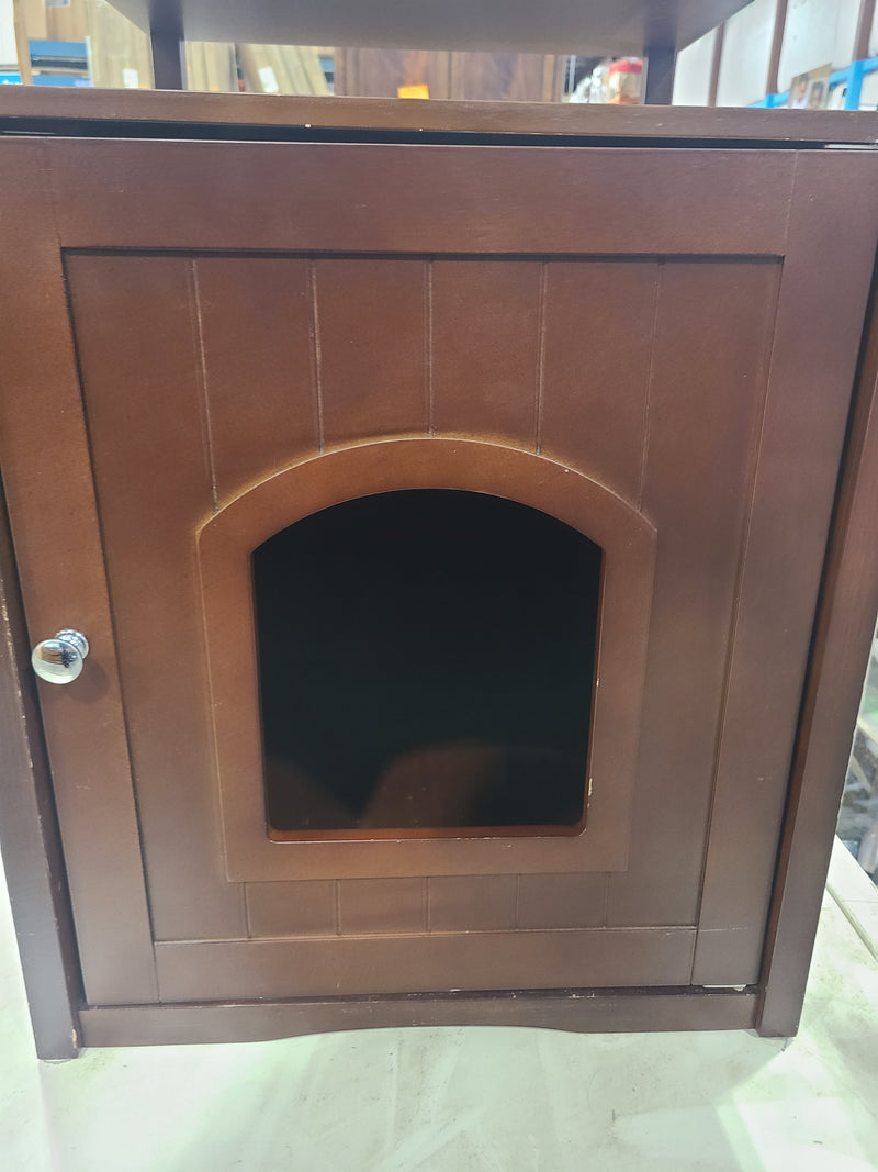 Wooden Pet House End Table & Litter Box Enclosure