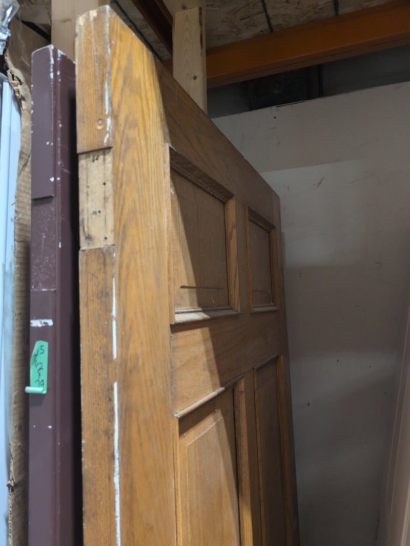 Brown Exterior Door with Pre-Drilled Holes