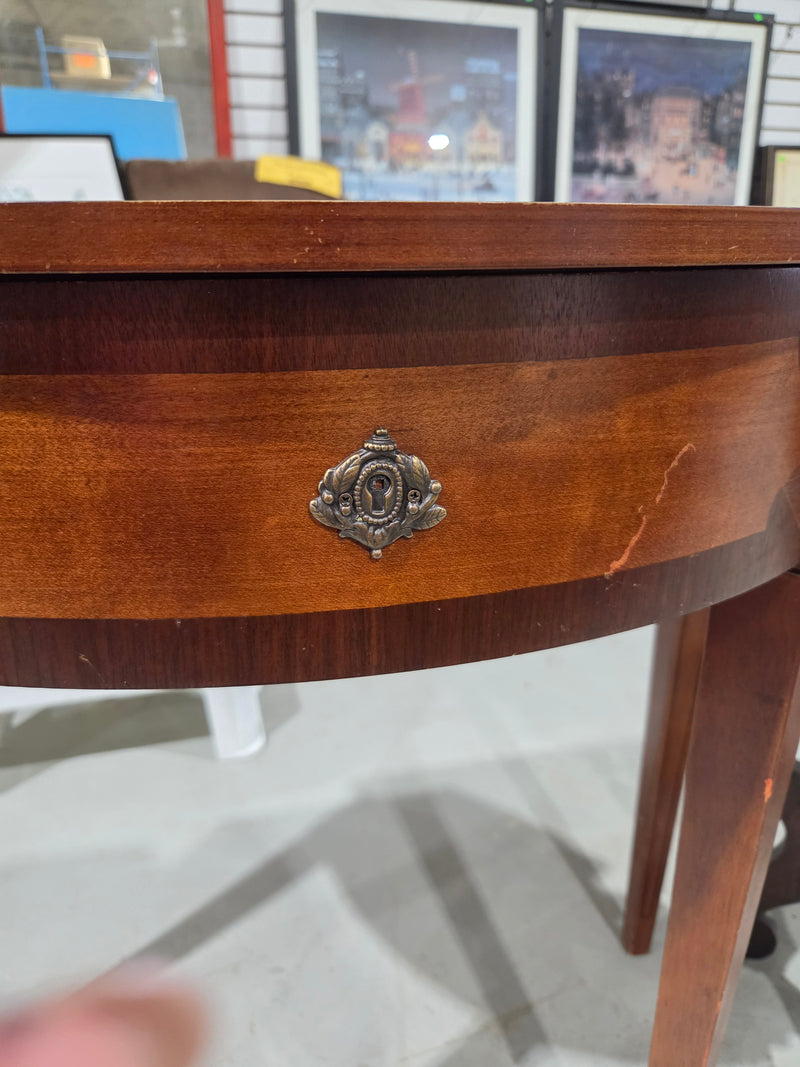 Vintage Demi-Lune Console Table