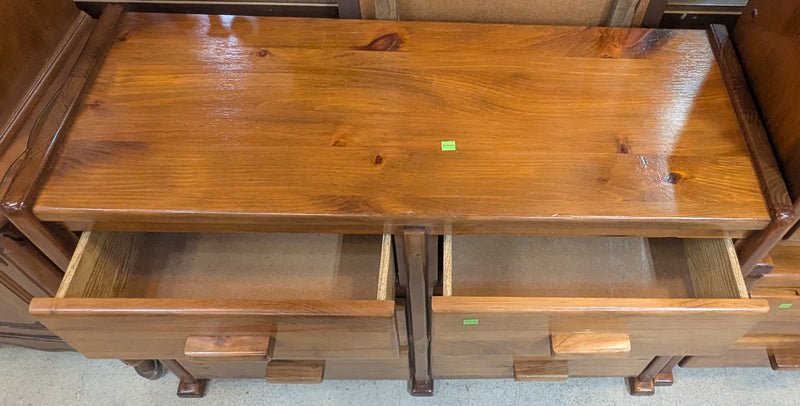 Rustic 6-Drawer Wood Dresser