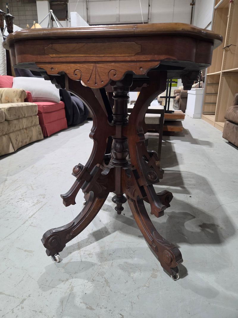 Antique Victorian Wooden Parlor Table