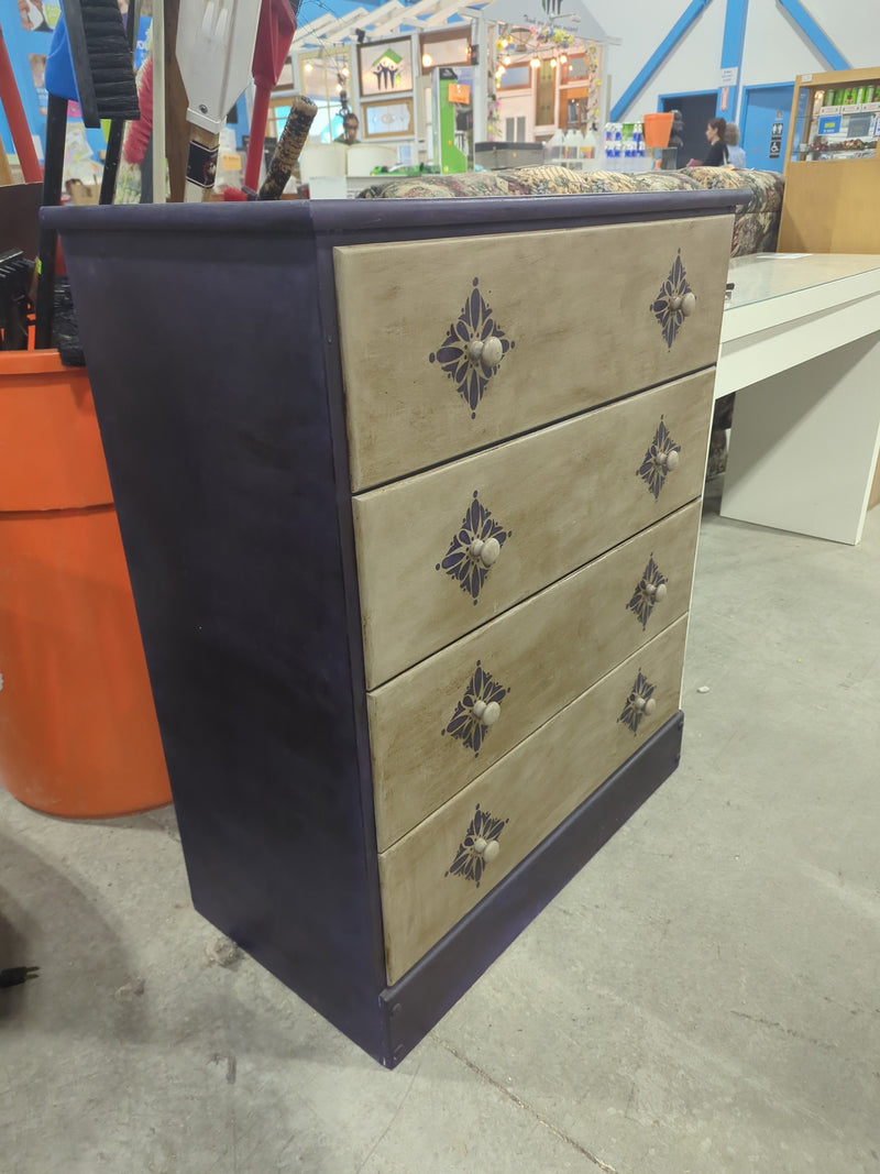 Upcycled Dresser with Printed Design