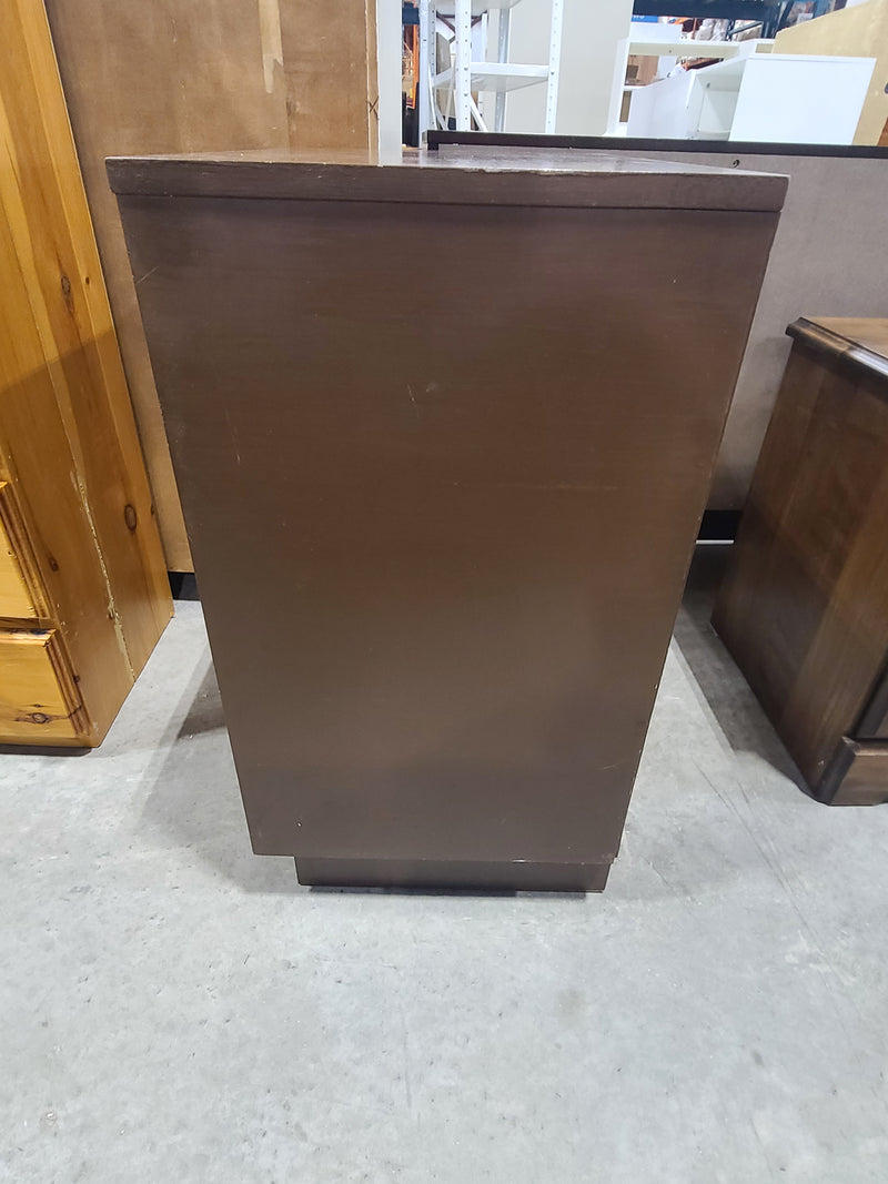 Vintage Mid-Century Modern Brown 3-Drawer Tall Nightstand