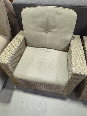 Beige Patio Chair with Cushions