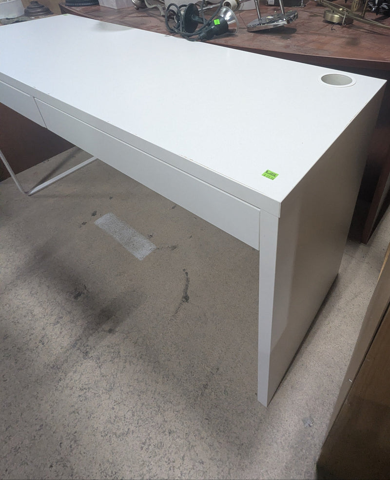 White Ikea Micke Two-Drawer Desk