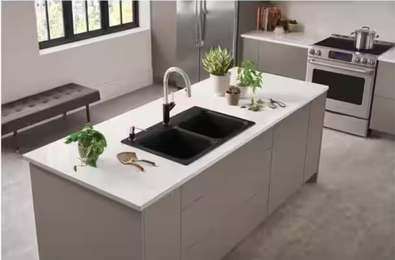 Blanco Vision™ 210 SILGRANIT® Double Bowl Kitchen Sink – Coal Black