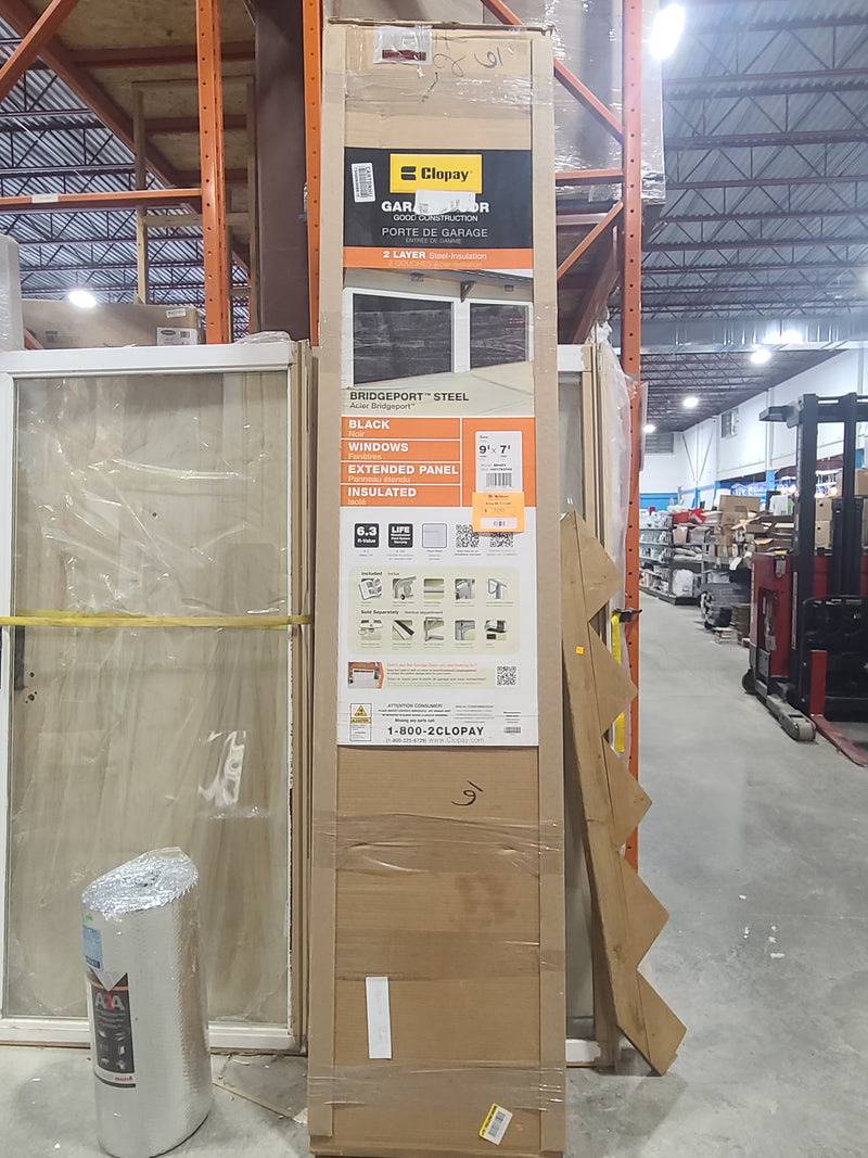 Brand New Clopay Bridgeport Steel Insulated Black Garage Door